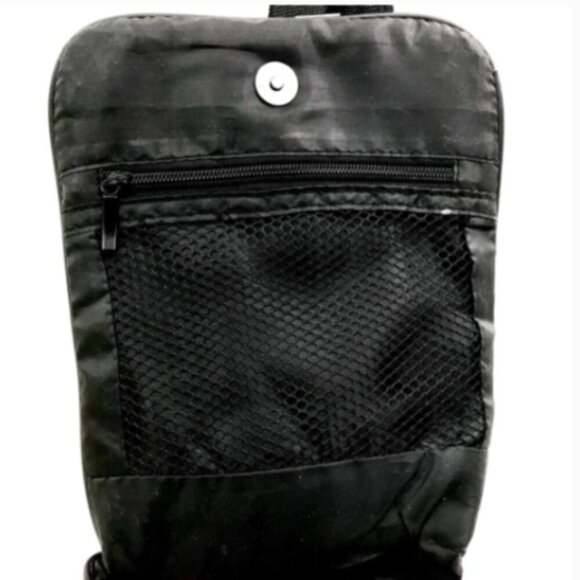 BUXTON Black Leather SLING Crossbody Travel BAG #55R - Picture 5 of 11